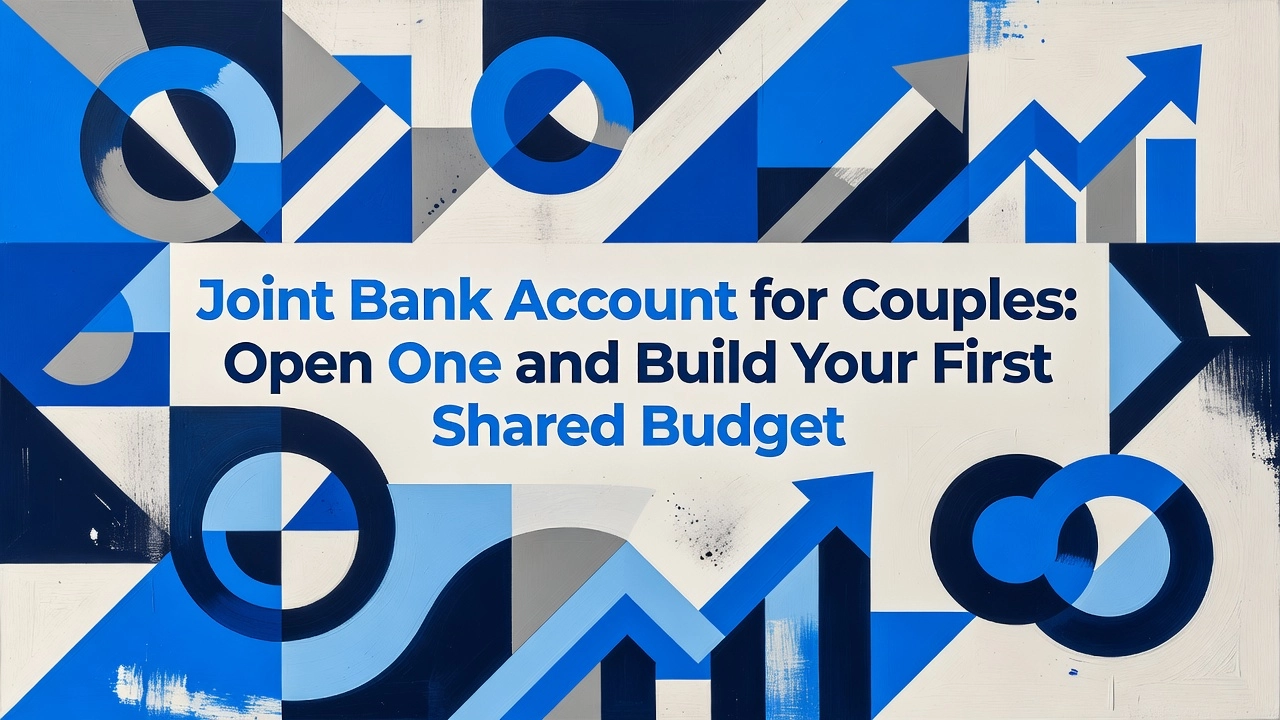 Professional header image for educational tutorial: Joint Bank Account for Couples: Open One and Build Your F...