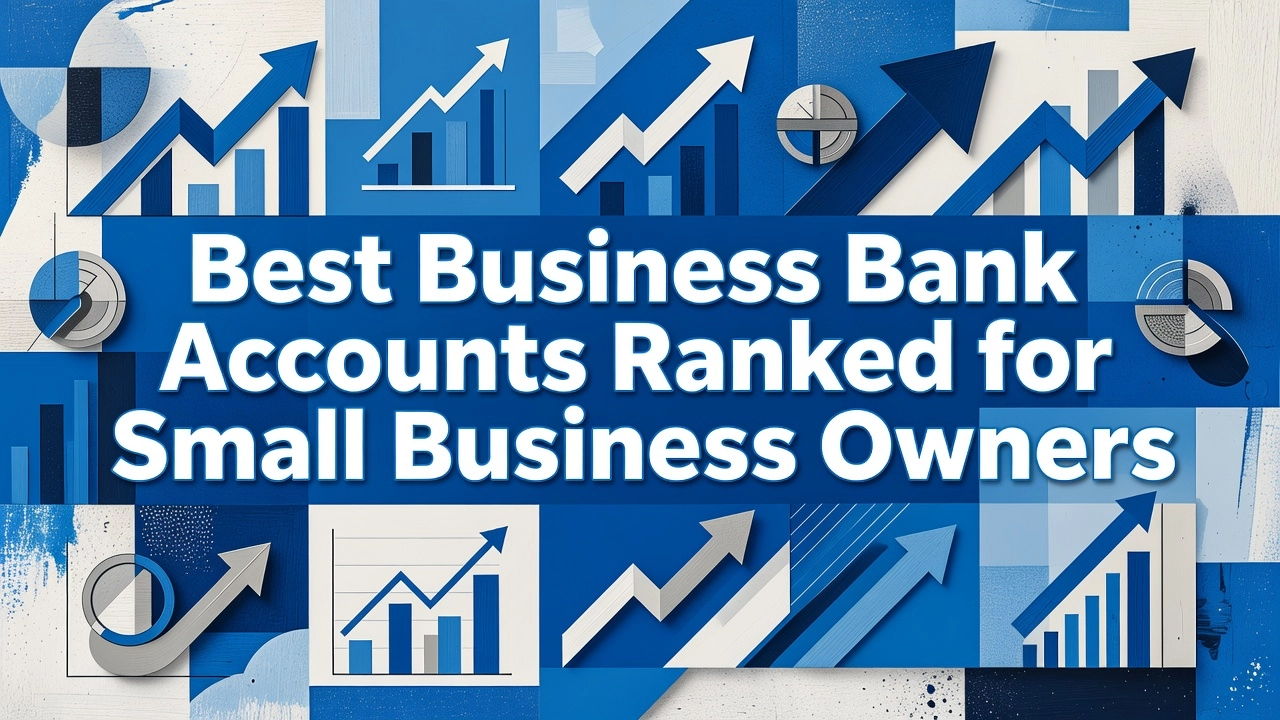 Professional header image for list-based article: Best Business Bank Accounts Ranked for Small Business Owners