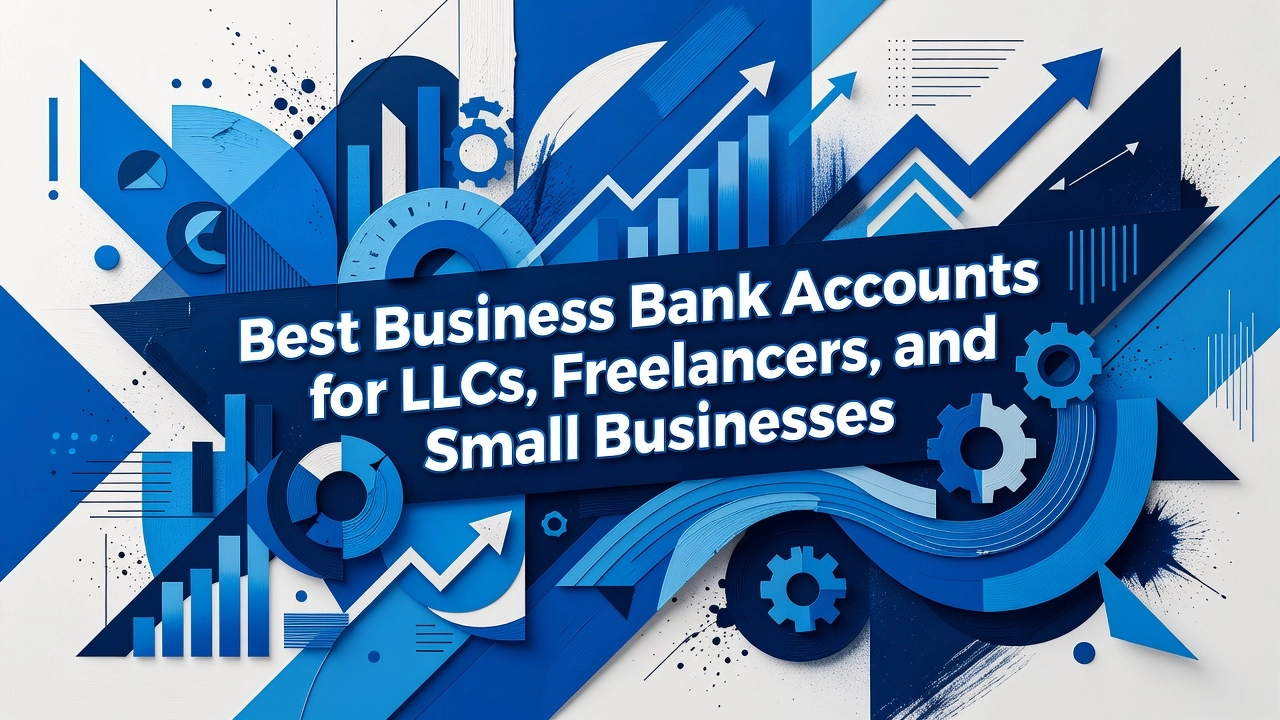 Professional header image for comparison analysis: Best Business Bank Accounts for LLCs, Freelancers, and Sm...