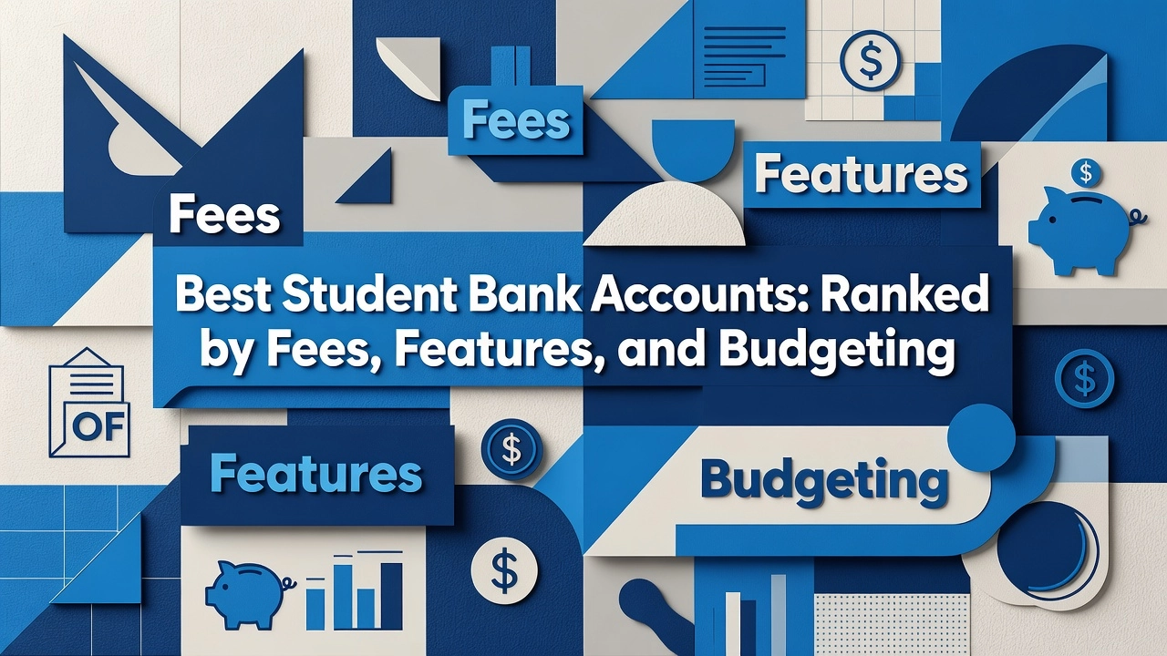 Professional header image for list-based article: Best Student Bank Accounts: Ranked by Fees, Features, and...