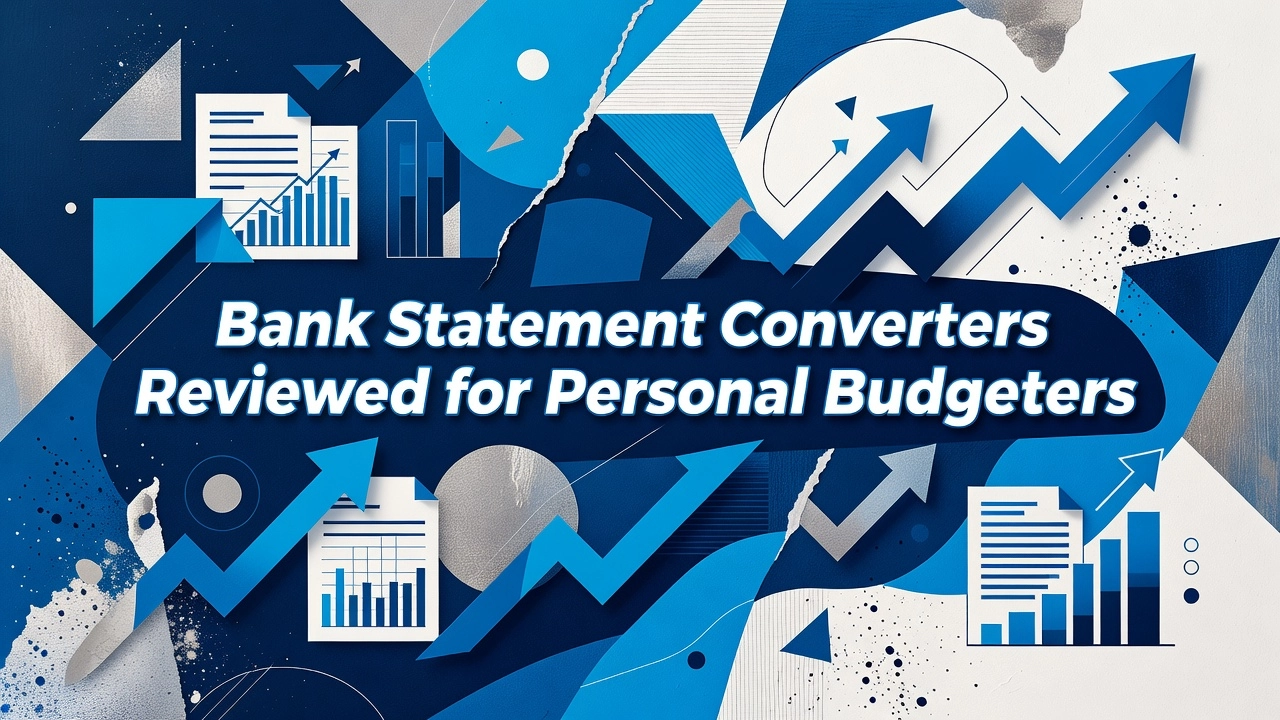 Professional header image for comparison analysis: Bank Statement Converters Reviewed for Personal Budgeters
